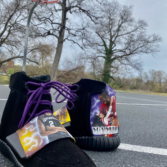 Custom Kobe x Gigi yeezy 750 - Picture 3 of 4